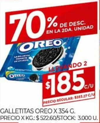 Supermercados DIA Oreo Galletitas x 354g oferta