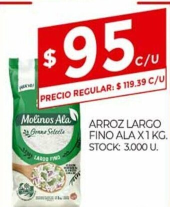Supermercados DIA Arroz Largo Fino Ala x 1kg oferta