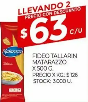 Supermercados DIA Matarazzo Fideo Tallarin x 500g oferta