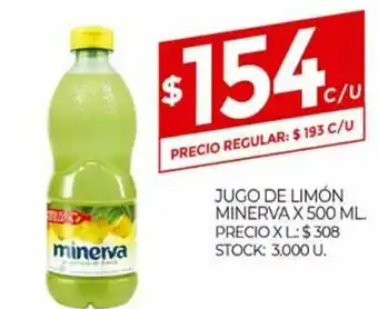 Supermercados DIA Minerva Jugo En Limon x 500ml oferta