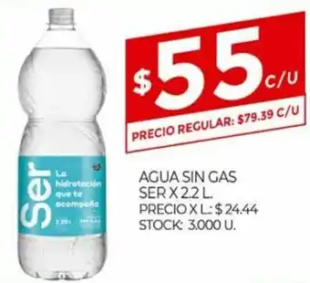Supermercados DIA Agua Sin Gas Ser x 2.2l oferta