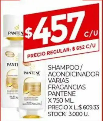 Supermercados DIA Pantene Shampoo/Acondicionadoe Varias Fragancias x 750ml oferta