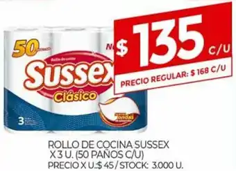 Supermercados DIA Sussex Rollo De Cocina x 3u oferta