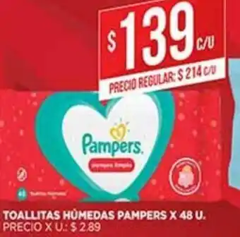 Supermercados DIA Pampers Toallitas Húmedas x 48u oferta