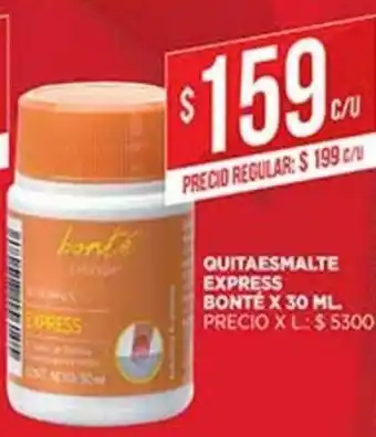 Supermercados DIA Bonté Quitaesmalte Express x 30ml oferta