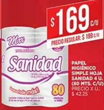 Supermercados DIA Sanidad Papel Higienico Simple Hoja oferta