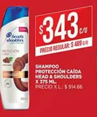 Supermercados DIA Head & Shoulders Shampoo Proteccion Caida x 375ml oferta