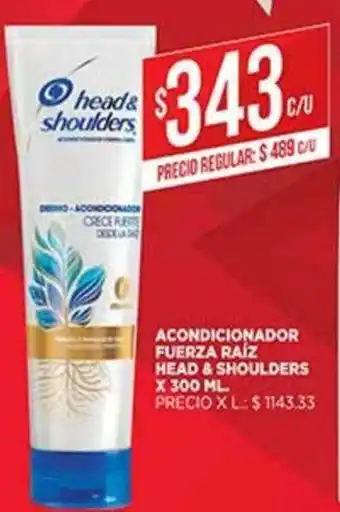 Supermercados DIA Head & Shoulders Acondicionador Fuerza Raiz x 300ml oferta
