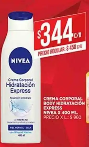 Supermercados DIA Nivea Crema Corporal d Body Hidratacion x 400ml oferta