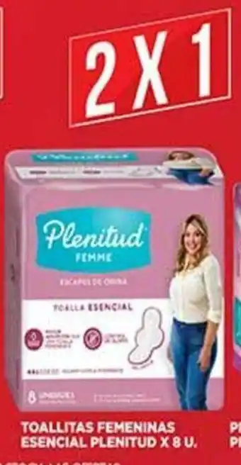 Supermercados DIA Plenitud Toallitas Femeninas Esencial x 8u oferta