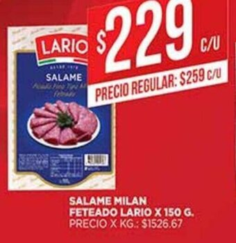 Supermercados DIA Salame Milan feteado Lario x 150g oferta
