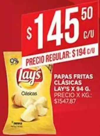 Supermercados DIA Lay's Papas Fritas Clásicas x 94g oferta