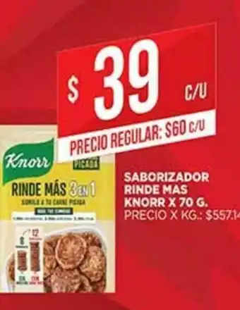 Supermercados DIA Knorr Saborizador Rinde Mas x 70g oferta