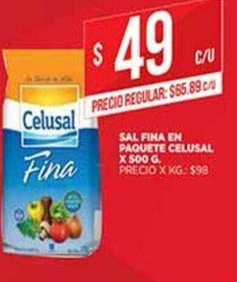 Supermercados DIA Sal Fina en Paquete celusal x 500g oferta