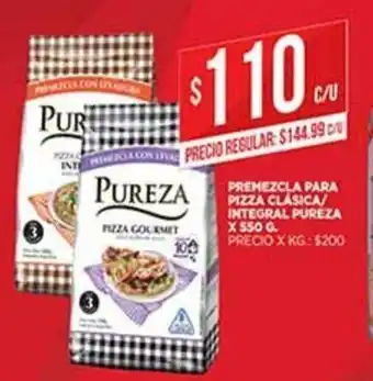 Supermercados DIA Pureza Premezcla Para Pizza Clásica/Integral x 550g oferta
