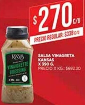 Supermercados DIA Salsa Vinagreta Kansas x 390g oferta