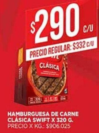 Supermercados DIA Hamburguesa De Carne Clásica Swift x 320g oferta