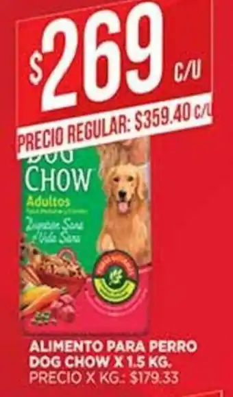 Supermercados DIA Alimento Para Perro Dog Chow x 1,5kg oferta