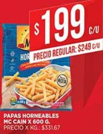 Supermercados DIA Papas Horneables MC Cain x 600g oferta