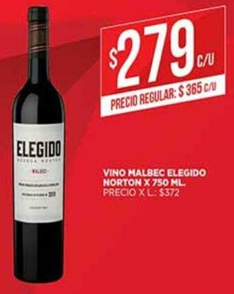 Supermercados DIA Vino Malbec Elegido Norton x 750ml oferta