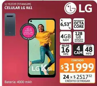 Cetrogar Celular Lg K61 oferta
