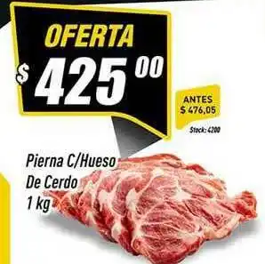 Supermercados Comodin Pierna C Hueseo De Cerdo 1kg oferta