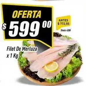 Supermercados Comodin Filet De Merluza x 1kg oferta