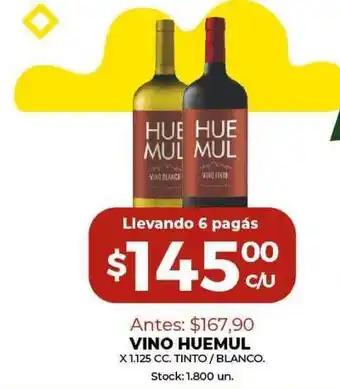 Super MAMI Vino Huemul Tinto Blanco x 1.125cc oferta