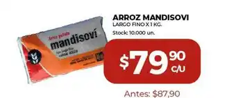 Super MAMI Arroz Mandisovi Largo Fino x 1kg oferta
