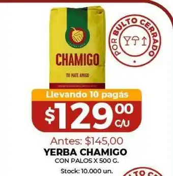 Super MAMI Yerba Chamigo Con Palos x 500g oferta