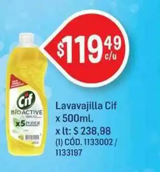 Makro Lavavajilla Cif x 500ml oferta