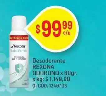Makro Desodorante Rexona Odorono x 60gr oferta