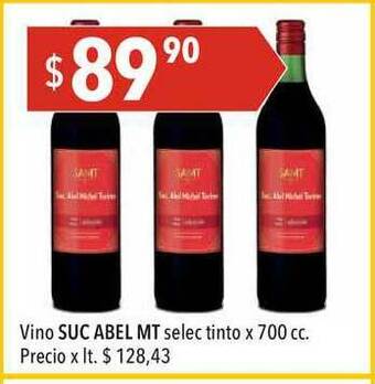 Hergo Vino Suc Abel Mt Selec Tinto x 700cc oferta