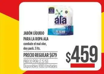 Supermercados Vea Jabón Liquido Para La Ropa Ala x 3lts oferta