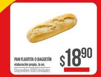 Supermercados Vea Pan Flautita O Baguetin oferta