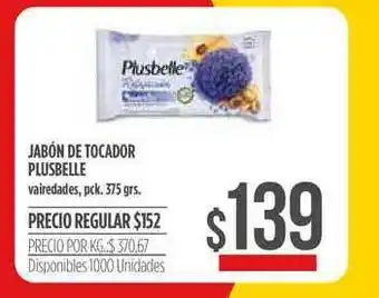 Supermercados Vea Plusbelle Jabón De Tocador 375grs oferta