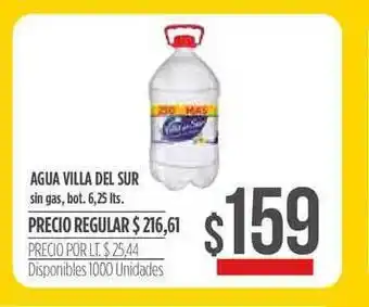 Supermercados Vea Agua Villa Del Sur Sin Gas 6,25lts oferta