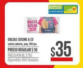 Supermercados Vea Obleas Cuisine & Co Varios Sabores 100grs oferta