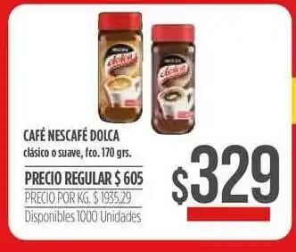 Supermercados Vea Café Nescafé Dolca Clasico O Suave 170grs oferta
