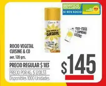 Supermercados Vea Rocio Vegetal Cuisine & Co 120grs oferta