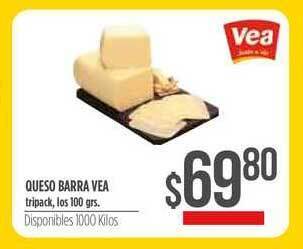 Supermercados Vea Queso Barra Vea 100grs oferta