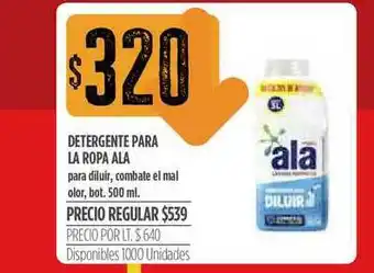 Supermercados Vea Detergente Para La Ropa Ala 500ml oferta