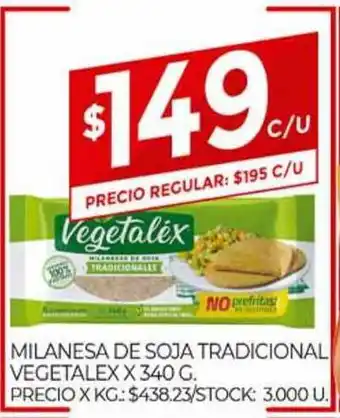 Supermercados DIA Milanesa De Soja Tradicional Vegetale x 340g oferta