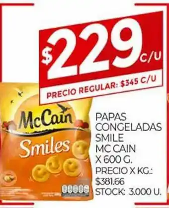 Supermercados DIA Papas Congeladas Smile Mc Cain x 600g oferta