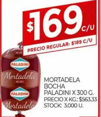 Supermercados DIA Mortadela Bocha Paladini x 300g oferta