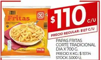 Supermercados DIA Papas Fritas Corte Tradicional Dia x 700g oferta