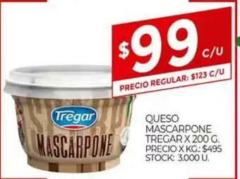 Supermercados DIA Queso Mascarpone Tregar x 200g oferta