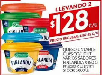 Supermercados DIA Queso Untable Clásico Light Varios Sabores Finlandia oferta