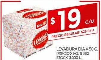 Supermercados DIA Levadura Dia x 50g oferta