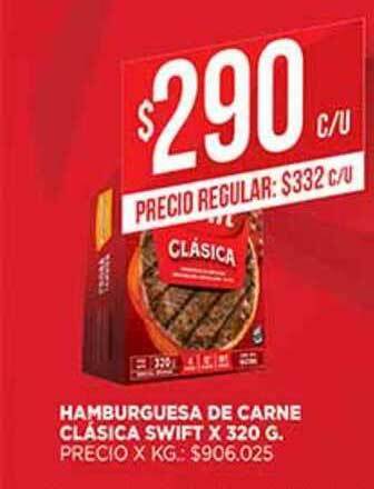 Supermercados DIA Hamburguesa De Carne Clasica Swift x 320g oferta
